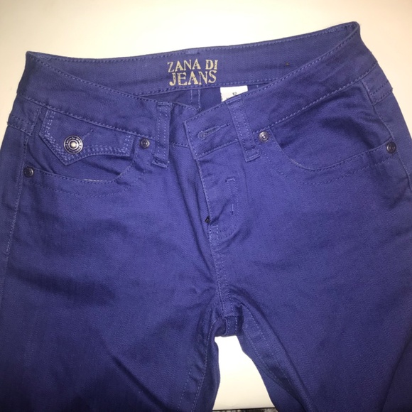 Zana Di Girls Purple Flare Bootcut Jeans Vintage Y2K/late 90s Low Rise Size 12 - Picture 3 of 14